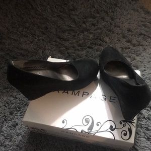 Black Suede Wedge 4inch